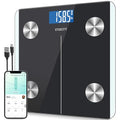 Rechargeable Smart Scale for Body Weight (Carbon Black / 11.8 x 11.8 inches)