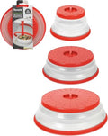 Microwave Splatter Cover for Food (Candy Apple Red / Small/Medium/Large - 3-Pack)