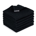 Kitchen Towels 6 (Black / 12 x 12 - 6 Pack)