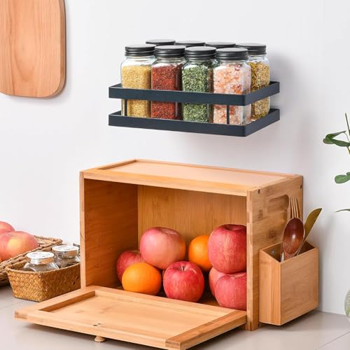 Glass Spice Jars with with Labels 4 oz 6 Pack Small Square (4 fl oz x 6 - Metal Lids)