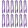 12 Pcs Toaster Tongs (8 Inch / Purple)