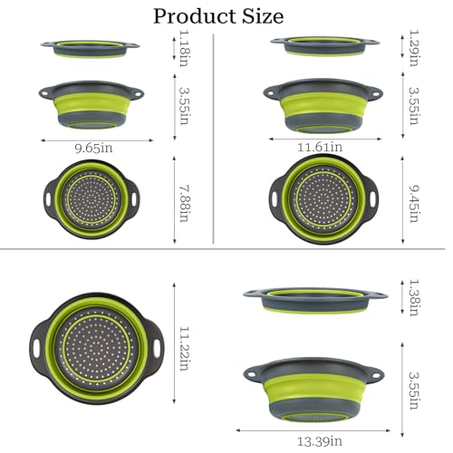 Collapsible Colander 3 (Gray-Green)