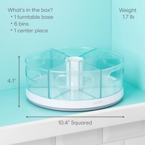 Crazy Susan Lazy Susan Organizer (6 Bins / Crazy Susan 11")
