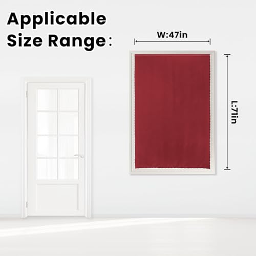 Self Adhesive Curtains (47"W x 71"L (Pack of 1) / Burgundy)