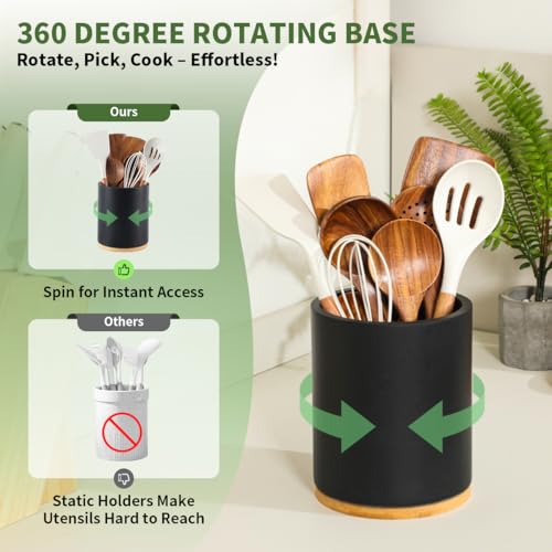 Black Utensil Holder (Black)