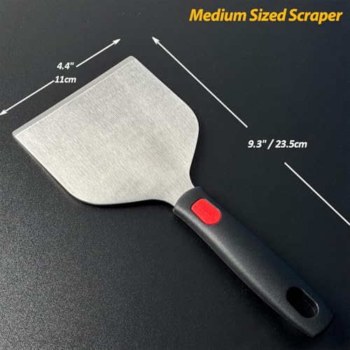 Wide Griddle Scraper (Grill Scraper_Silicon Handle)