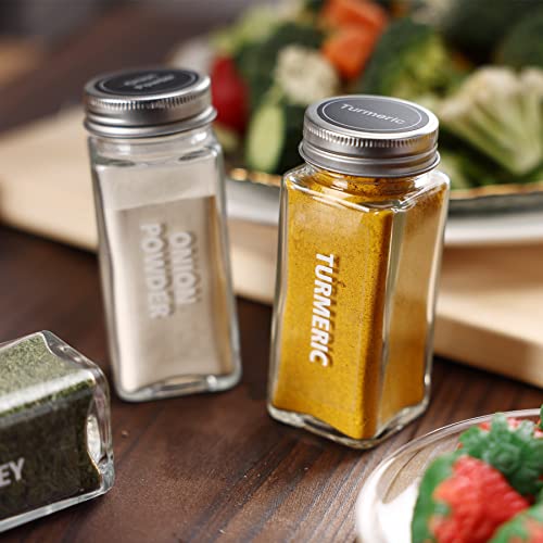 28 Pcs Clear Glass Spice Jars