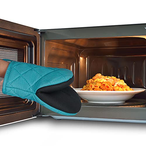 Mini Oven Mitts 2 (Coral Blue / 2 Pieces Set)