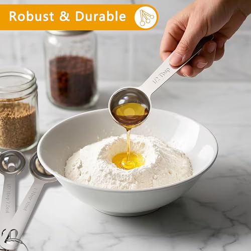 Stainless Steel Measuring Cups & Spoons Set