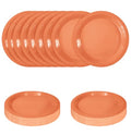 50 PCS Orange Paper Plates 7 Inch Disposable Plates Dessert Plates Orange Dinner Plates for Wedding Baby Shower Birthday Party Supplies (Orange / 7 INCH)