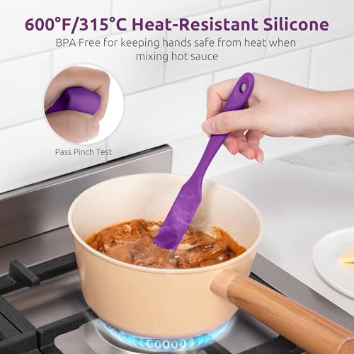 Silicone Jar Spatula for Sourdough Starter (Purple / 9.65 in)