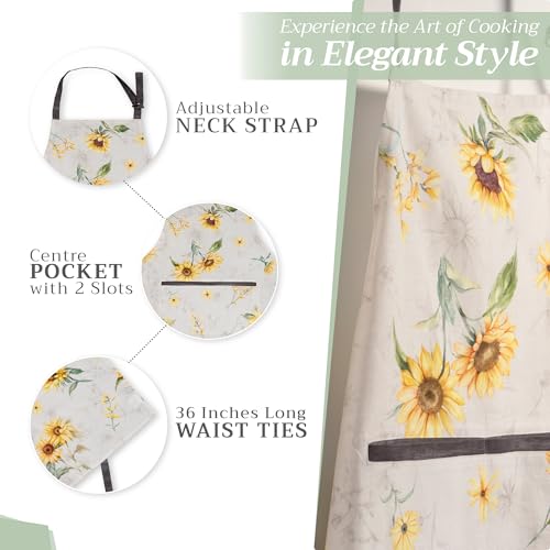 Aprons for women with Pocket 100% Cotton Pack of 1 (073 - Candice)