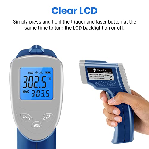 Infrared Thermometer Laser Temperature Gun (Advanced / Blue)