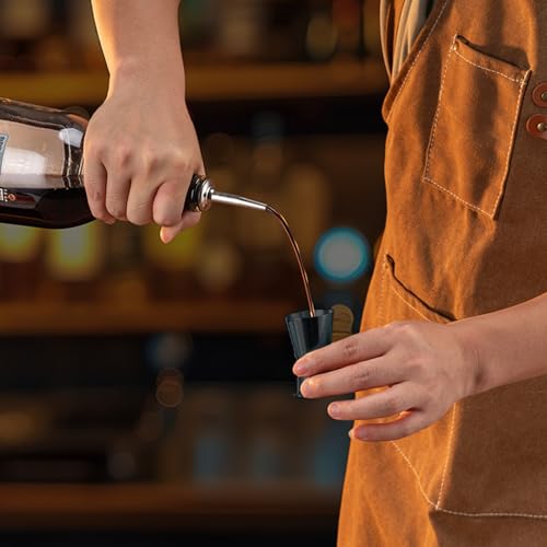 2Pcs Double Cocktail Jigger for Bartending (Flat Edge-0.5oz/1oz-2PC / Black)