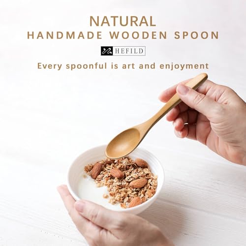 Small Wooden Spoons for Eating (Schima Yellowish)