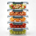 5Pack 22oz Glass Storage Containers with Lids