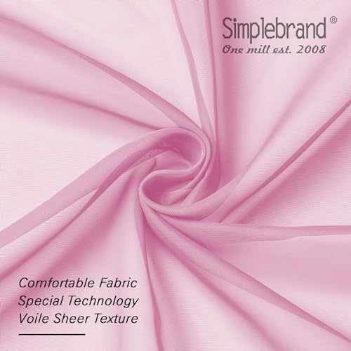 Pink Sheer Curtains 84 Inches Long (Pink / 42"W x 84"L (Pack of 2))