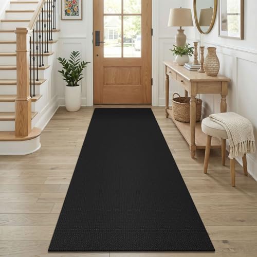 Black Runners for Hallway 2.5'x8' (Black/Dark Grey / 2'8" x 8' (Runner))