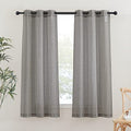Charcoal Grey Linen Curtains for Bedroom 63 inch Long (36"W x 63"L (Pack of 2) / Charcoal Grey)