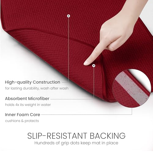 Dish Drying Mat (Red / 17" x 24")