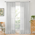 Light Grey Linen Curtains 96 Inch Length for Living Room (Light Grey / 52"W x 96"L (Pack of 2))