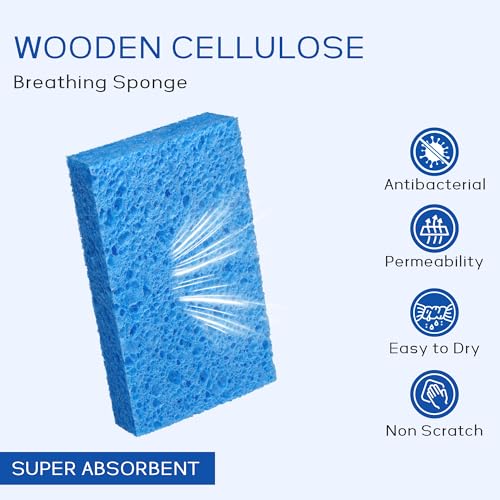 6 Pack Cellulose Scrub Sponges Non (Multicolor / 6 Count (Pack of 1))