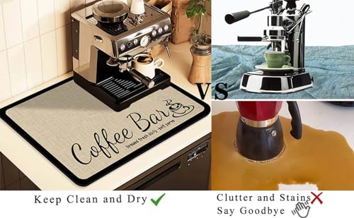Coffee Mat for Countertops (D-Beige / 31.5" x 17")