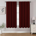 Burgundy Red Blackout Curtains 45 inch Length 2 Panels Set (Burgundy Red / 52"W x 45"L (Pack of 2))