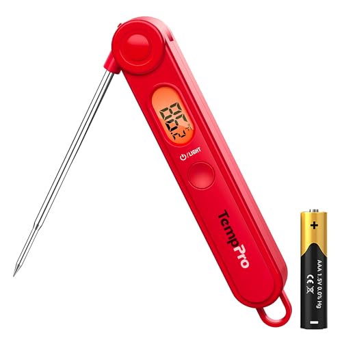 TempSwift Digital Meat Thermometer for Cooking (Bright red)
