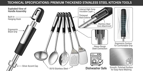 Stainless Steel Serving Spoon Set with Heat (13in)