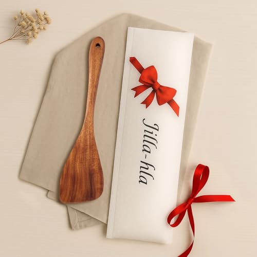 Wooden Spatula Nonstick Turner Acacia Wood (12 Inch / Brown)