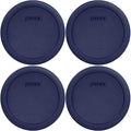 7201-PC (4-Cup) Blue Food Storage Lid (4-Pack) - Made in USA (Dark Blue)
