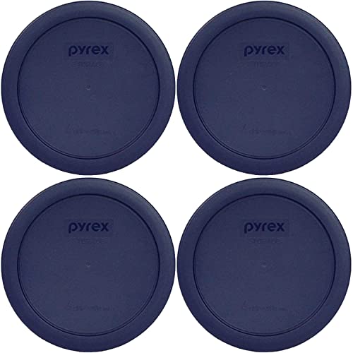 7201-PC (4-Cup) Blue Food Storage Lid (4-Pack) - Made in USA (Dark Blue)