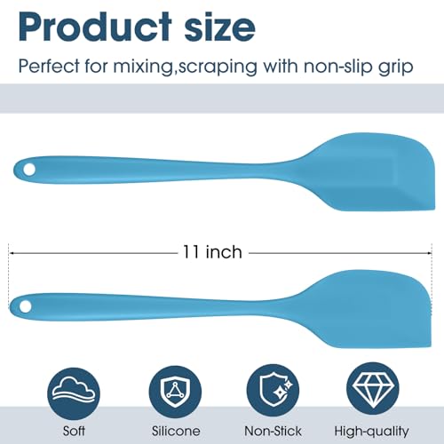 24 Pcs Silicone Spatulas 11 Inch Rubber Spatulas