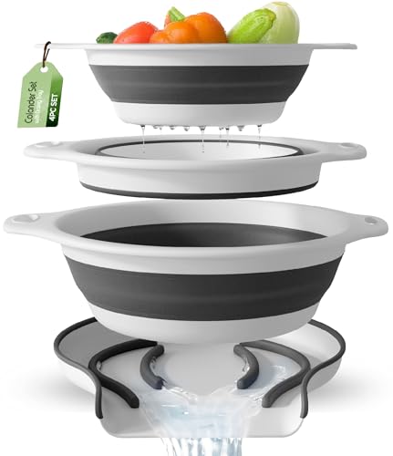 Collapsible Colanders (White)