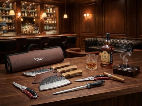 9 PCS Butcher Viking Camping Knife Set