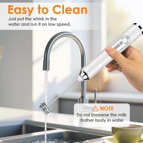 Milk Frother Handheld (White)