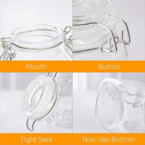Spice Jars 30 Pack 4oz Square Glass Jars (4oz-30pack)