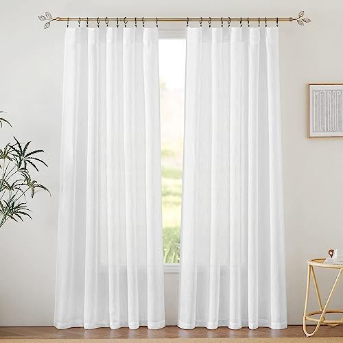 White Curtains & Drapes (White / 70"W x 63"L (Pack of 2))