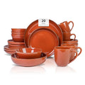 HomeVSS 20 Piece Dinnerware Set (Service for 4 - 20pc Set / Orange)