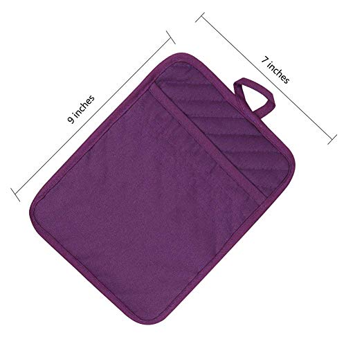 Pot Holders for Kitchen Heat Resistant (Purple)