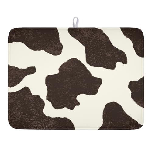 Milk Cow Drying Mat 24x18 Inch (Beige Brown / 24" x 18")