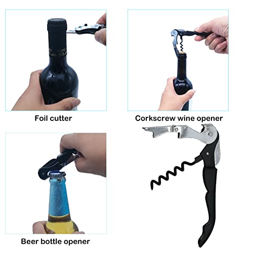 Jar Opener & Bottle Opener for Seniors with Arthritis (Black and Red)