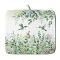 Hummingbird Dish Drying Mat for Kitchen Countertop (18" x 16")
