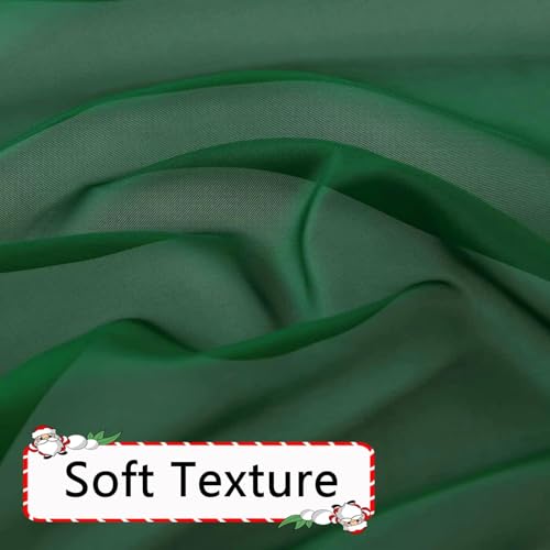 Foliage Green Sheer Curtains 4 Panels Rod Pocket Semi (Foliage Green / 52"W x 54"L (Pack of 4))