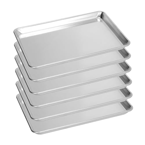 6 Pack Aluminum Baking Sheet Pan (6-pack Solid Large Size (21"×15"))