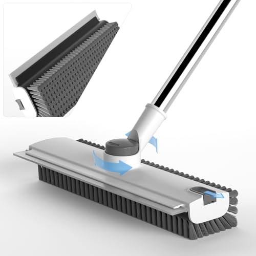 Floor Scrub Brush with Long Handle (White)