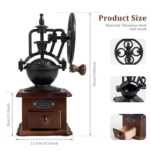 Manual Coffee Grinder with Catcher Drawer