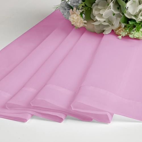 Light Pink Sheer Curtains 36 Inch Length 2 Panels (Light Pink / 42"W x 36"L (Pack of 2))