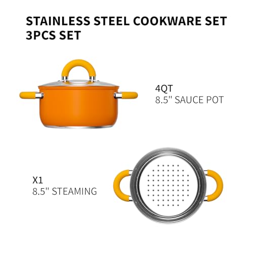Vegetable Steamer (Set/3 Steamer pot)